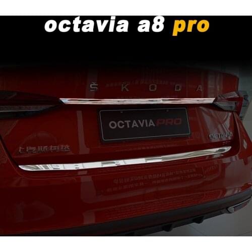 Car Rear Door Strip Trim Tailgate Chrome Styling Decoration for Skoda Octavia Pro A8 2021 2022 Exterior Accessories Auto