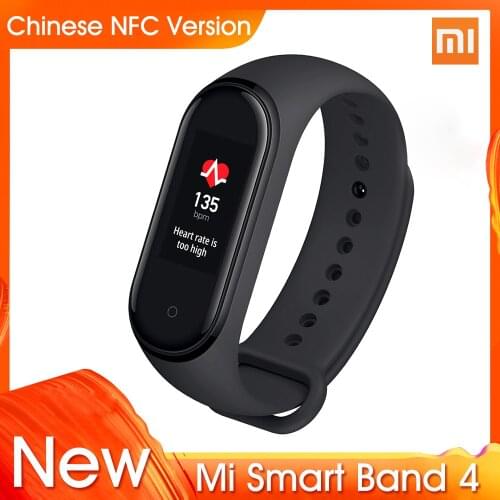 Original Xiaomi Mi Band 4 Smart Bracelet Heart Rate Fitness Tracker Colorful AMOLED Screen BT 5.0 135mAh Wristband Waterproof