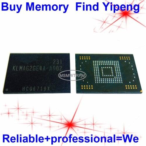 KLMAG2GE4A-A002 BGA169Ball EMMC 16GB Mobilephone Memory New original and Second-hand Soldered Balls Tested OK