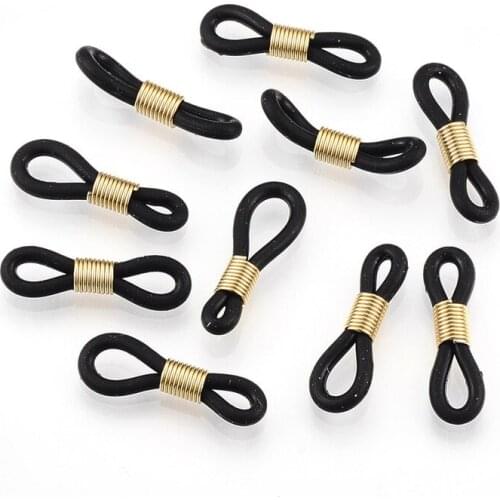 20PCS Adjustable Anti-Slip Eyeglass Chain Ends Retainer Rubber Glasses Ring Strap Spectacle End Connectors Eyewear Accessories