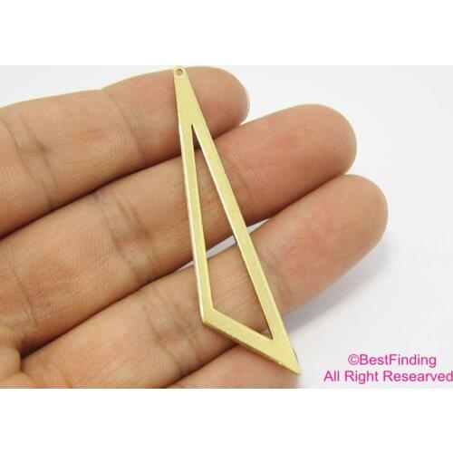 20pcs Brassr pendant 59.5x13mm Brass triangula geometrical earrings charms R385