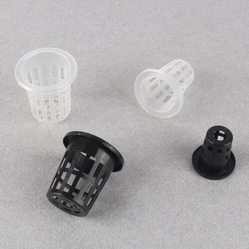 Net Cup 43mm 100pcs Hydroponic Basket Soilless Grow Aquaponics Net Pot Aeroponics Plastic Planting Mesh Pots