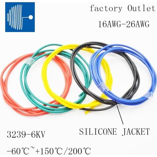 SHENGPAI factory UL3239 Silicone Jacket single copper 1/2M standard copper wire electric cable 20/22/24/26AWG with custom color