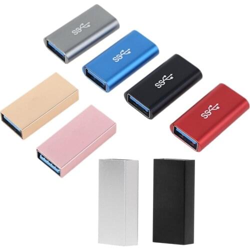 USB 3.0 Coupler Female to Female Adapter Gold-Plated Super Speed USB 3.0 Coupler Extender Connection Converter Type C to USB 3.0