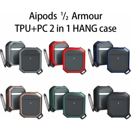 Heavy Duty Shockproof Case for Airpods 1 2 Case Cover Armor Protective Earphone Case for Airpod Air Pods 2/1 Earpods Funda Cover