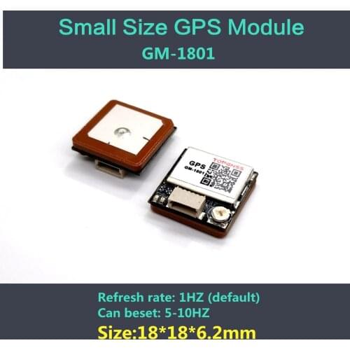 Ultra small volume UART TTL smart GPS module GN-1801 7020 Chip 18mm*18mm*6.2mm