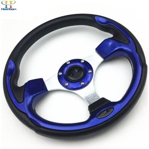 Universal 13 Inch 320MM Aluminum PU Sport Steering Wheel Racing Steering Wheel Type 5 Red Blue Silver Carbon Black MO