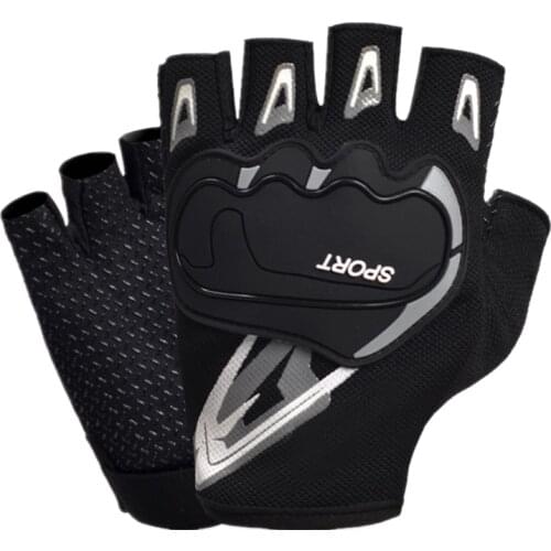 Fingerless Cycling Gloves Anti-slip Anti-sweat Men Women Breathable Anti-shock Sports Gloves Bike Bicycle Riding Gloves