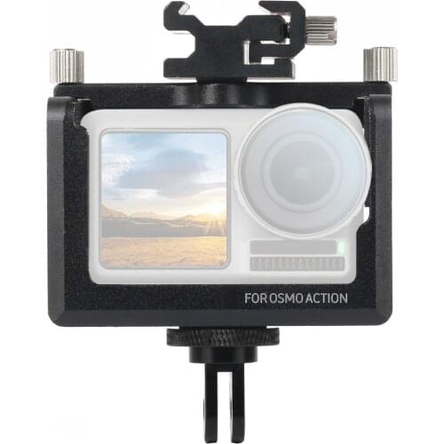 BGNING ACTION Camera Cage Protective Case w/ Cold Shoe for Osmo Action Sport Camera Frame Cover Shell Housing Accessories