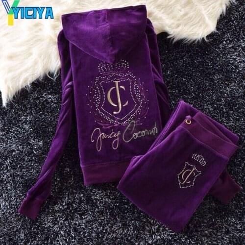 YICIYA Korean slim drill velvet leisure sports suit for women suit female trousers tracksuit women y2k crop top met pants sets