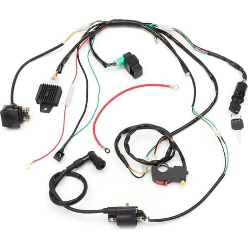 Wiring Harness Loom Solenoid Coil Rectifier For CDI 50cc 110cc 125cc.Quad Bike