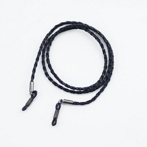 1Pc Colorful Leather Glasses Neck Strap String Rope Band Leather Eyeglass Cord Adjustable End Glasses Holder 4 Colors