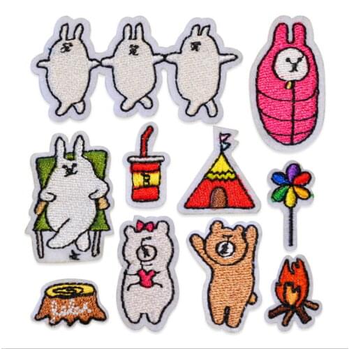 10 pcs Embroidered Patches Iron On Sew On Jeans Coat T-shirt Bag Shoe Hat Decor Repair Motif Emblem Diy Accessory