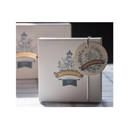 100pcs 4 grain handmade chocolate box DIY baking cookies cookie with hand box