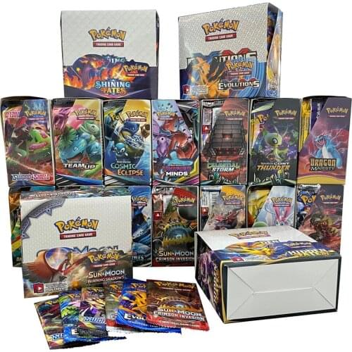 324pcs Pokemon cards Sun & Moon Sword & Shield GX MEGA Vmax cards Trading Card Game Evolutions Booster Collectible Card xmas toy