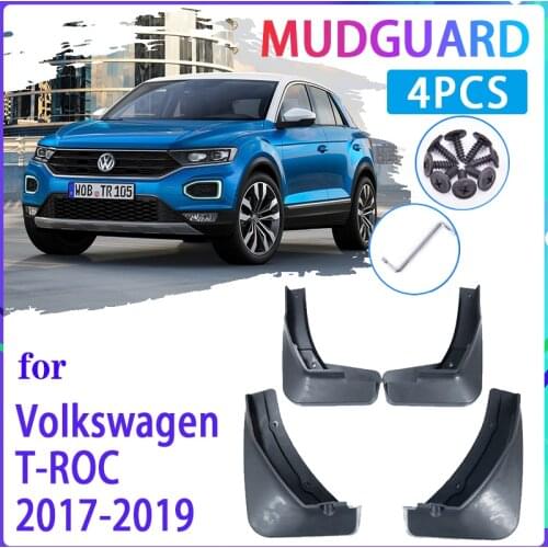4 PCS Car MudFlaps for Volkswagen VW T-Roc TRoc T Roc 2017 2018 2019 Mudguard Splash Guards Fender Auto Accessories