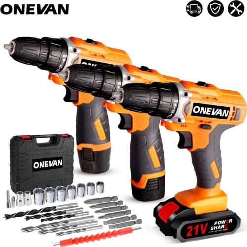 12V 16V 21V Cordless Screwdriver Mini Wireless Drill Electric Drill Power Driver DC Lithium-Ion Battery Home Power Tools