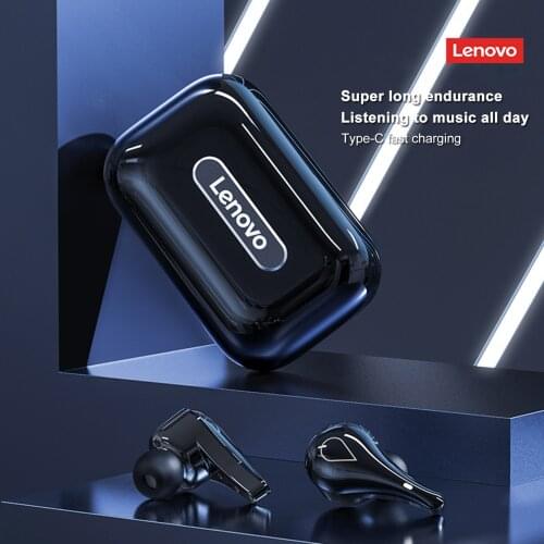 Lenovo LP3 Pro Bluetooth V5.0 Wireless Headphones In Ear TWS Earphone with Microphone Hifi Battery Display Sports Gamer Earphone