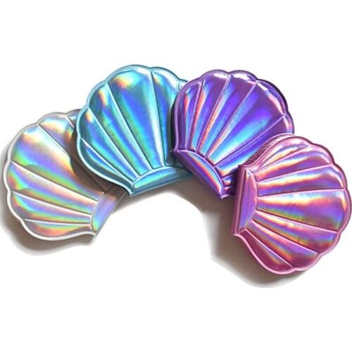 CASHOU63 Laser Color Cute Makeup Mirror New Cosmetic Double-sided Mirror Folding Portable For Travel Compact Size Fashion Shell