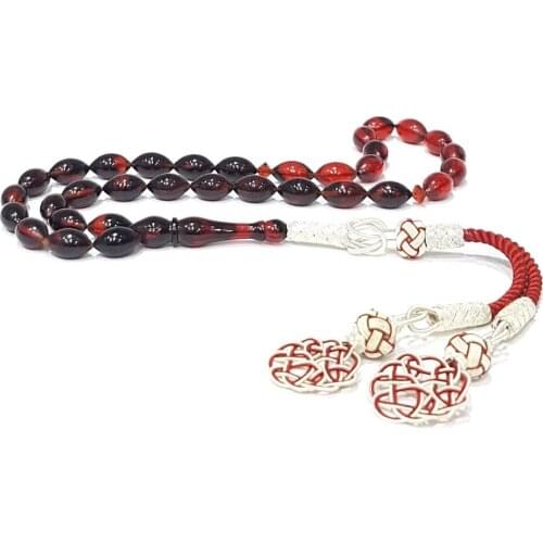 1000 Sterling Silver Handmade Rosary with Kazaz Tassel and Barley Cutting