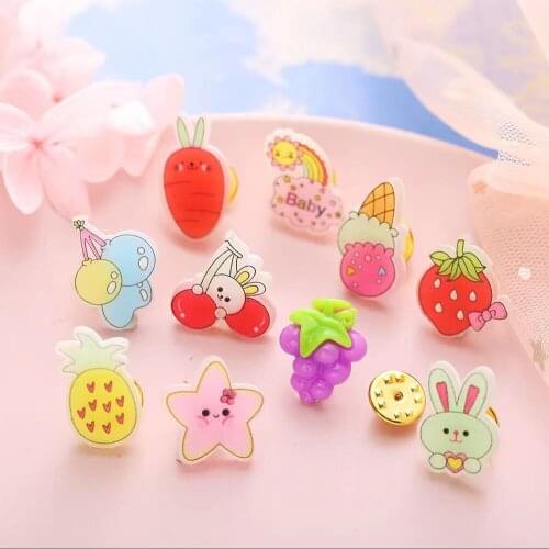 Womens Brooch Cute Fruit Rabbit Cartoons Lapel Pin Brooch For Scarf Coat Bag Badges Accessories Friends Gifts 2021 Trend