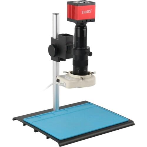 HD 1080P HDMI VGA Electronic Measurement Video Microscope Camera 100X 180X 300X C Mount Zoom Lens For Industrial Lab Inspection