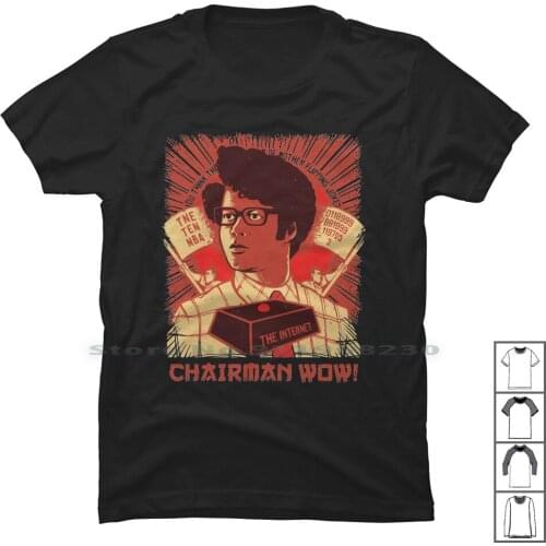 Chairman Wow T Shirt 100% Cotton Airman Music Humor Chair Hair Chai Wow Fun Air Ny Funny Music