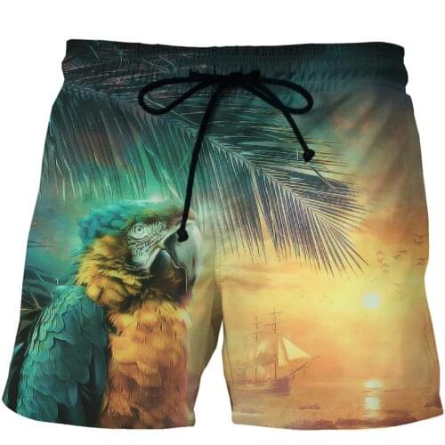 LOVE SPARK Sports Street Mens Sports Shorts Plus Size Owl Print Green Running Jogging Basketball Football Shorts For Boys 6xl