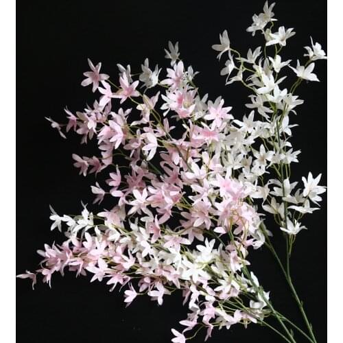 Artificial Flower 120CM Orchid Branch Wedding Decoration DIY Flower Wall Accessories Flower Vine Silk Fake Flower For Home Decor