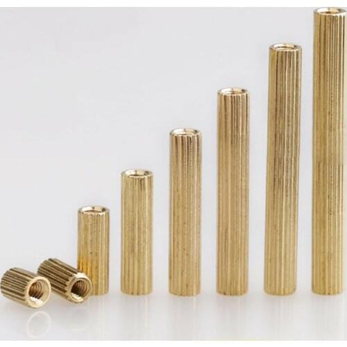 M2 Brass Round Knurled Metric Female Threaded Standoff Stud Pillars Spacers Screws For PCB Motherboard Surveillance Cameras