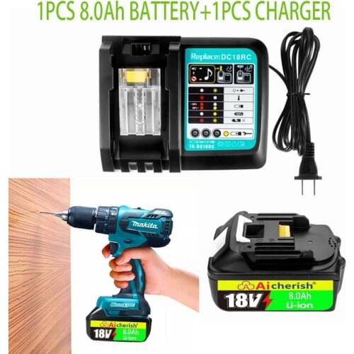 Makita 18V Rechargeable Lithium Ion Battery BL1860 18 V 6ah For Li-Ion Cordless Power Tools Prismatic Bundle 18650