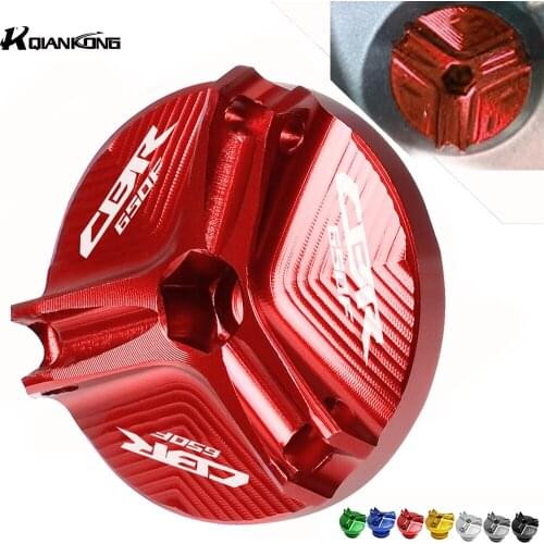 Motorcycle Aluminum Engine Oil Filter Cup Plug Cover screws For Honda CBR650F CBR 650F 2014 2015 2016 2017 2018 2019 2013 2012