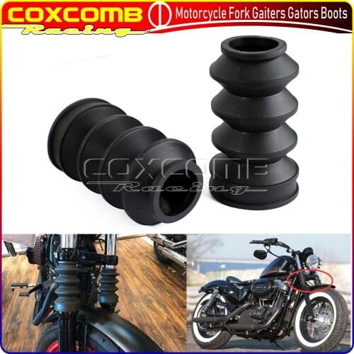 Motorcycles 39mm Rubber Black Fork Shock Boot Gaiters For Harley XL1200 Sportster 883 1973- 1979 Harley Sportster 2011-2016