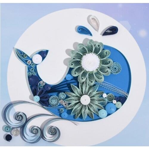 Whales fall all things Craft set diy quilling tools set Childrens crafts quilling paper A4 Material kit Craft paper quilling set
