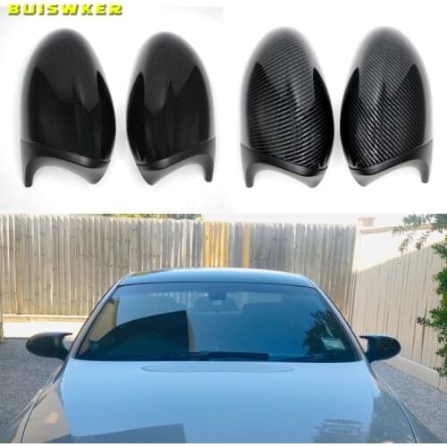 2xMirror Cover E90 Car Side Door Rearview Side Mirror Cover Cap For BMW E90 E91 2005-2007 E92 E93 2006-2009 M3 Style E80 E81 E87
