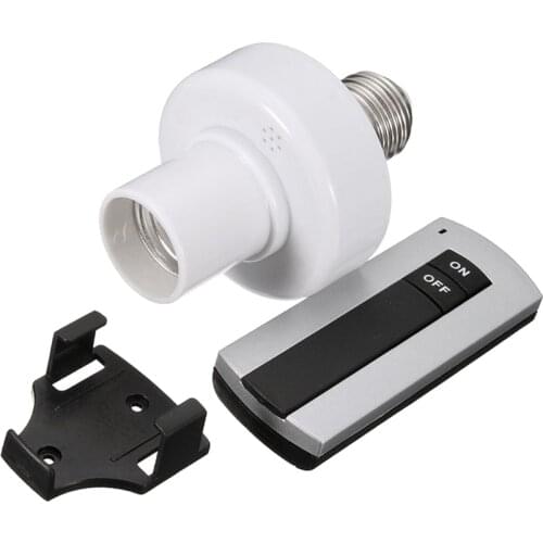 Remote Control Lamp Light Bulb Holder E27 Cap Socket & On/Off Switch Wireless Controller