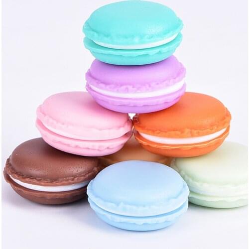 Portable Cute Mini Round Jewely Storage Box Macarons Carrying Case Earring Necklace Organizer Bag