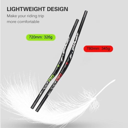 Aluminum Alloy Bicycle Handlebar Mountain Bike Handlebar Compact Size with Double Butted Precise Numerica Controlled Handlebar