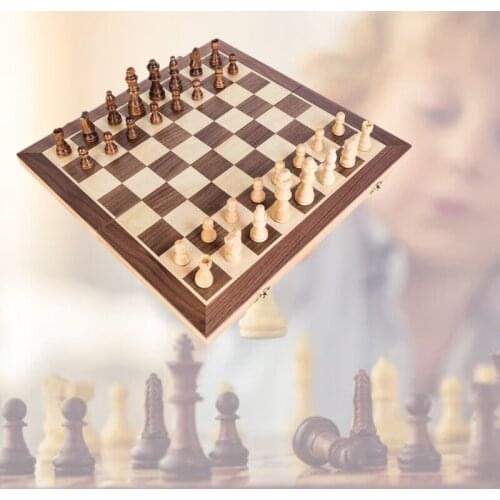 Chess Board Set Foldable/Portable Board Wooden Chess Set Board Chess Game For Ad