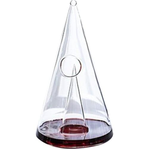 Glass Wine Decanter Pyramid Waterfall Whiskey Seperator Wine Pourer Bar Tools N0PA