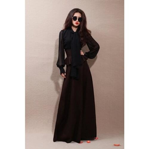 Customize Woman winter autumn plus size XS 8XL high waist 50% woolen long skirt etek maxi a line tutu skirts saias faldas longa