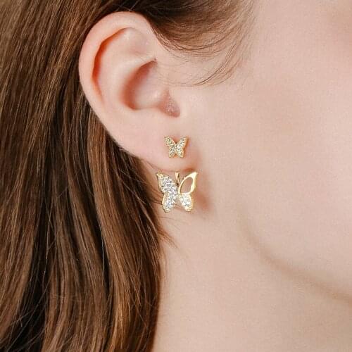 DARA Butterfly Chic Crystal Fashion Earrings For Women 2021 New Coming