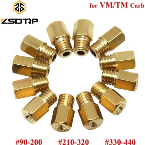 ZSDTRP 12pcs Hex Type Main Jets for MIKUNI VM TM TMX Carburetor Motorcycle Scooter Injectors Nozzle Size 90-440