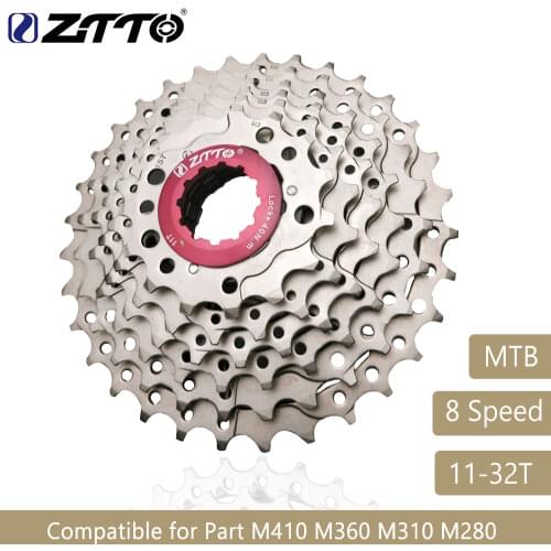ZTTO Mountain Bike MTB 8 Speed Cassette 8 Velocidade 8S 32T Bicycle Parts Freewheel Sprocket Cog For M410 M360 M310 M280 332g