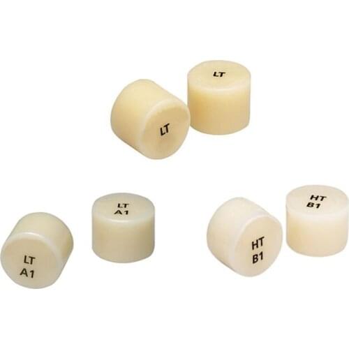 10pcs HT Dental Glass Ceramic Lithium Disilicate Ingots Cubes Pills IPS e.max Press Ingot for full set crown bridge