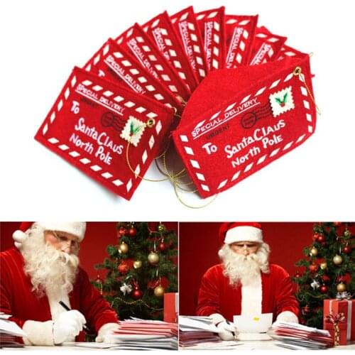10pcs/lot Christmas Envelope Non-woven Papai Noel New year Postcard Bag for Friend Decoracion Navidad