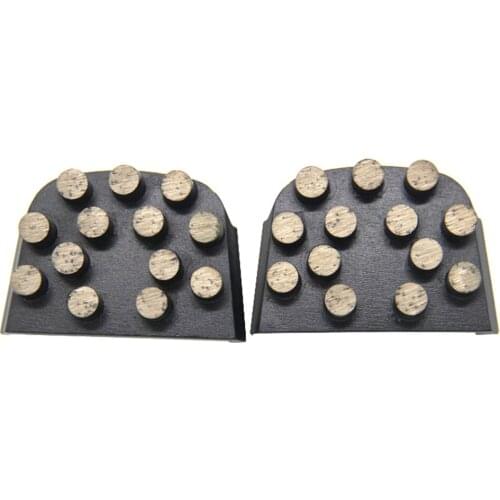 GS49 Premium Quality Lavina Diamond Grinding Block with 13 Round Bar Segments Long Grinding Life Floor Pads for Concrete 12PCS