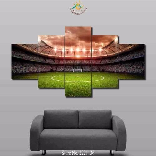 3-4-5 panels/set football field Bright Modern Home Wall Decor Canvas Picture Art HD Print Painting On Canvas For Living Room