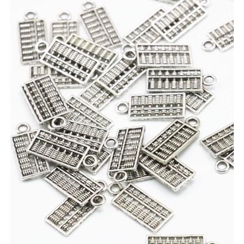 30PCS Wholesale Counting Frame Pendant Tibetan Silver-color DIY Pendants Necklace Bracelet Vintage Spacers Jewelry Finding A304