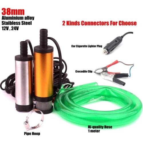 38mm DC 12V 24V 12L/min Submersible Pump Diesel Oil Pump Al alloy Stainless Steel Garden Irrigation System Fish Tank Pump Kits